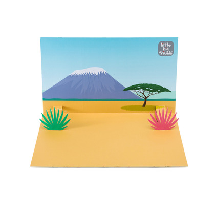 Little Big Friend 3D-Szenografie aus Karton mit dem Thema „Dschungel“.