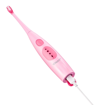 VITAMMY DINO Sonický zubní kartáček ve tvaru dinosaura, růžová, od 6 r +
