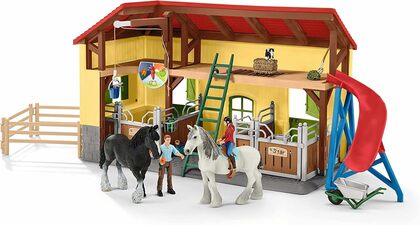 Schleich Stall für Pferde mit Zubehör