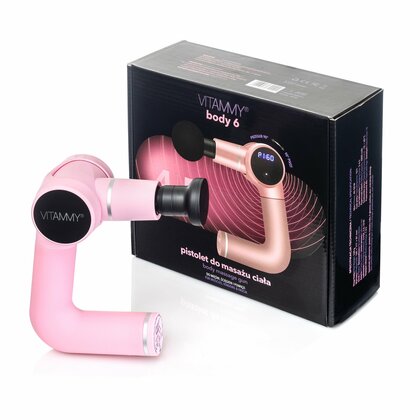 VITAMMY BODY 6, Ľahká a bezpečná samomasážna pištoľ na telo, ružová