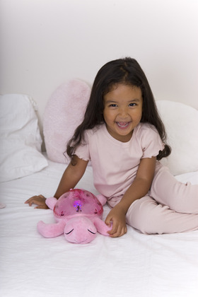 Cloud b® Tranquil Turtle™ - Nočné svetielko s melódiou, Korytnačka, ružová