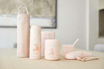 Miniland Dolce Sada příborů pro děti, růžová