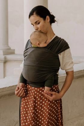 BOBA Wrap Šatka na nosenie detí, tmavošedá