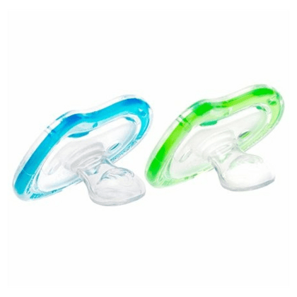 MUNCHKIN LATCH  Set silikónových cumlíkov, od 6m+, 2ks, zelená/modrá