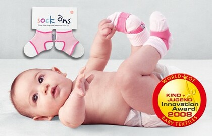 Sock Ons Baby Pink - Velikost 0-6m