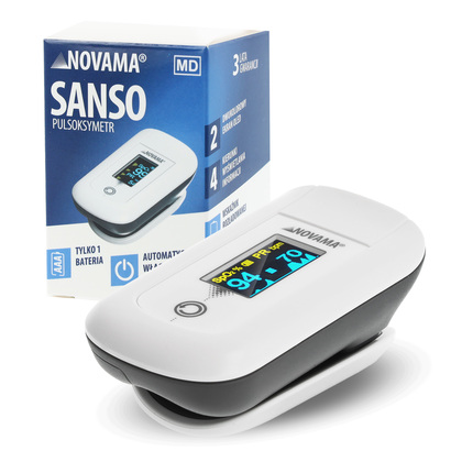 NOVAMA SANSO Pulzný oximeter s OLED displejom a detekciou pohybu