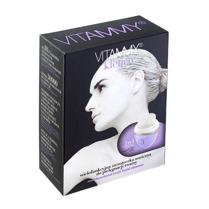 VITAMMY Kleneo Multifunkčná sonická kefka pre starostlivosť o tvár, fialová