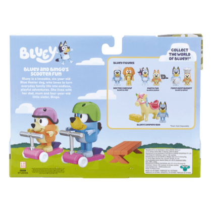 BLUEY Bluey & Bingo Scooter Fun, Zábava na skútru - set figurek a příslušenství