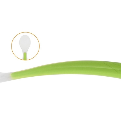 Chicco Mäkká silikónová lyžička, zelená, od 6m+