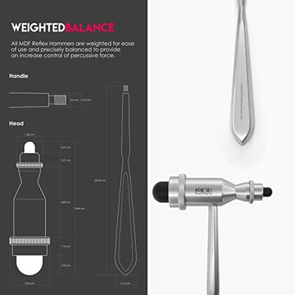 MDF TROMNER 555, Neurologické kladívko, stříbrná/černá
