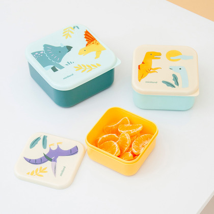 Miniland Sada 3 nádob na jídlo - Jurassic