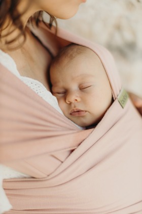 BOBA Wrap Gyerek hordozó sál, világos rózsaszín