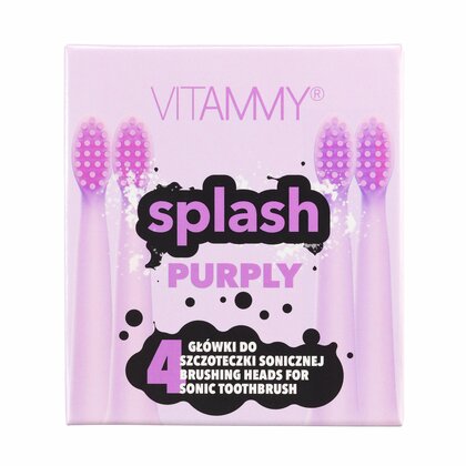VITAMMY SPLASH, Náhradní násady na zubní kartáčky SPLASH, fialová/purple/, 4ks