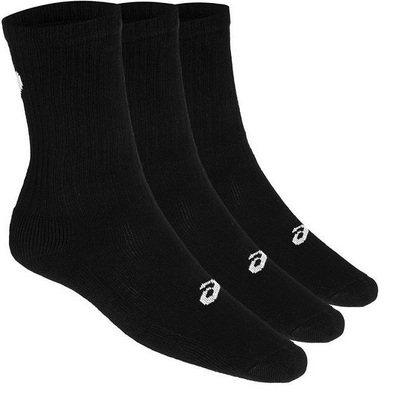 Asics Crew High Socken, schwarz, 3 Stück in einer Packung, Größe 39-42