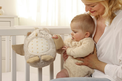 Cloud b® Nighty Night Owl Smart Sensor™-Plyšová hračka/Zvieratko s melódiou- Sova, 0m+