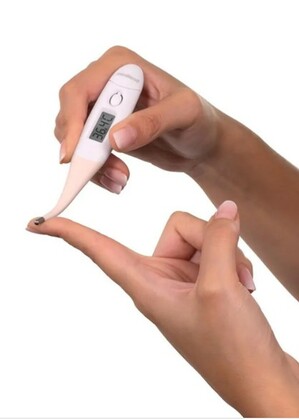 Miniland Dolce Set mit 3 Thermometern, Thermometer mit flexibler Spitze, für das Bad, Schnuller, ros