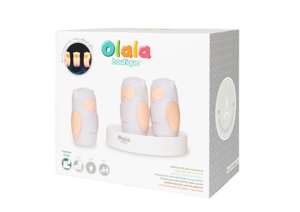 Olala Boutique LED Nočné svetielka Sovy, 3ks, biela