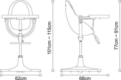 Bloom Vložka ke židli Fresco Chrome, malá a velká, stříbrná