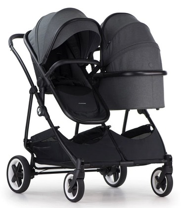 Crescent Twin 360, Sportkinderwagen für Zwillinge, schwarz