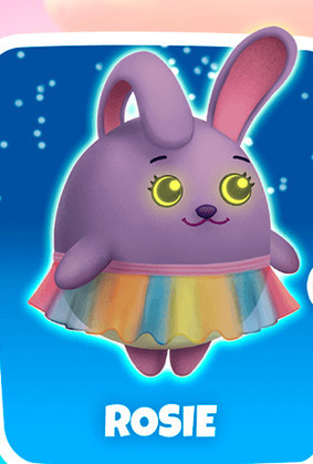 Dream Beams - Svietiaci plyšák/vankúšik, Králik Rosie, 30cm