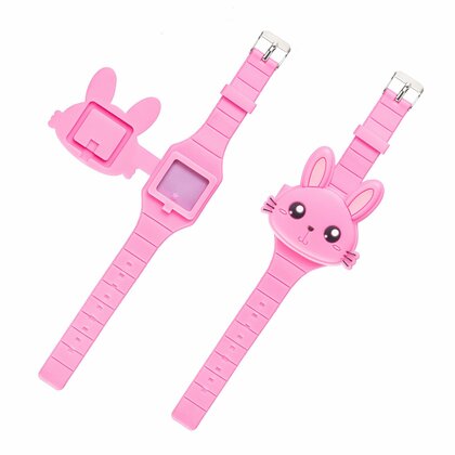 VITAMMY SMILE dětský sonický zubní kartáček, zajíček + Vitammy Smile Watch, růžové