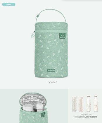 MIniland ECO-barát termosz burkolat termoszokhoz/üvegekhez, 500 ml, menta