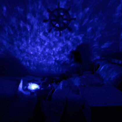 Cloud b® Tranquil Turtle™- Noční světélko - Želva, tmavě modré, 0m+