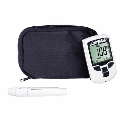 NOVAMA MULTICHECK PRO+ Messgerät + Streifen (Glukose, Cholesterin, Harnsäure)