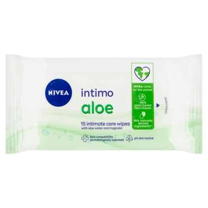 NIVEA Intimo Aloe Servietten für die Intimpflege, 15 Stk