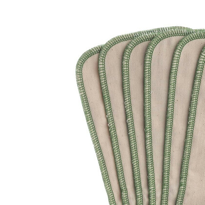 XKKO Organic Twill - Natur, Einlagewindeln, Größe L (6 Stück)