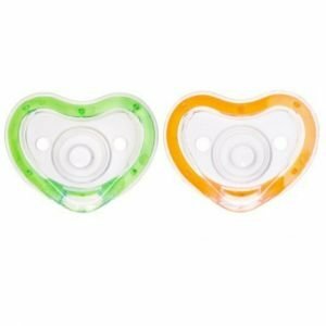 MUNCHKIN LATCH Set silikonových dudlíků, od 0m+, 2ks, zelená/oranžová