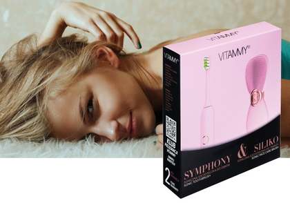 VITAMMY SYMPHONY & SILIKO SET Sonická zubná kefka a kefka na tvár, darčeková sada