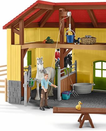 Schleich Stall für Pferde mit Zubehör
