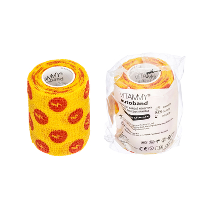 VITAMMY Autoband Samolepící bandáž s potiskem blesku, žlutá, 7,5cmx450cm