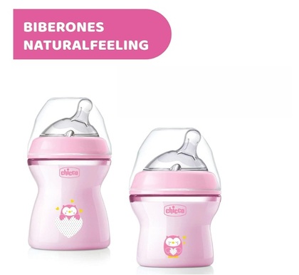 Chicco Sada na krmení (láhev 150ml, láhev 250ml, dudlík Physio Comfort 0m+), růžová