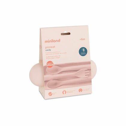 Miniland Dolce Sada příborů pro děti, růžová