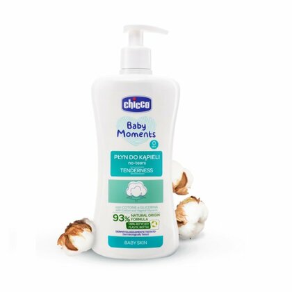Chicco Baby Moments, Tekutá pena do kúpeľa s extraktom z bavlny, 500ml, od 0m+