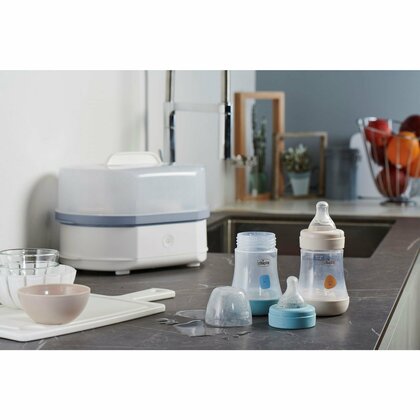 Chicco Perfect 5, Dojčenská antikoliková fľaša, 150ml, modrá, 0m+