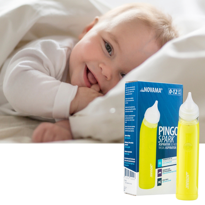 NOVAMA Pingo Spark Lime Green Nosová odsávačka s osvetlenou špičkou, limetková