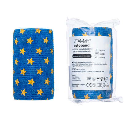 VITAMMY Autoband Samolepiaca bandáž s potlačou hviezdy, modrá, 10cmx450cm