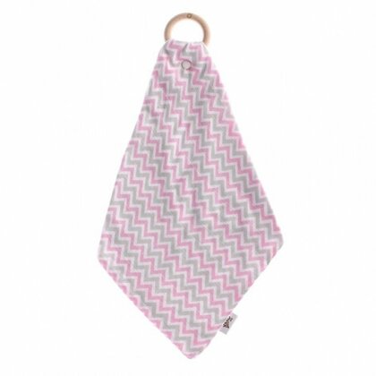 XKKO Hryzátko BMB s plienkou - Chevron Baby Pink