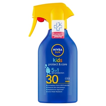 NIVEA Sun Protect &amp; Care Kinder-Sonnenschutz-Spray OF 30, 270 ml