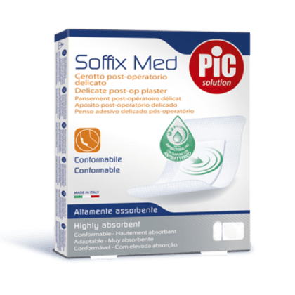 PIC Sofix - Honig, postoperativ, antibakterielles Pflaster 10 x 12 cm, 5 Stück