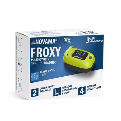 NOVAMA FROXY Pulsoximeter für Kinder über 10 kg mit Tiermotiv