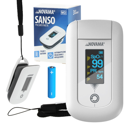 NOVAMA SANSO Pulzný oximeter s OLED displejom a detekciou pohybu