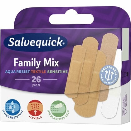 Salvequick Family Mix Set Familienpatches, 26 Stk