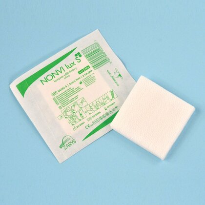 ZARYS NONVI LUX S, Netkaný sterilný obklad, 7,5cm x 7,5cm, 25ks x 5ks