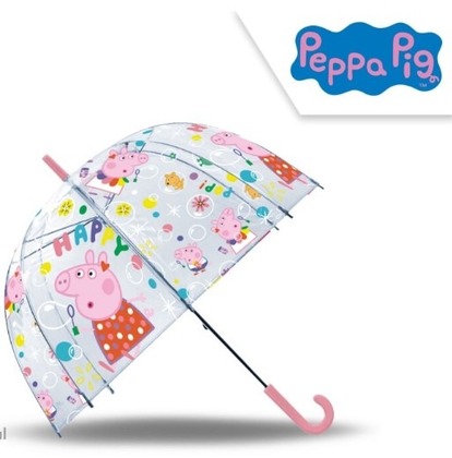Kids Euroswan Transparent esernyő, Peppa Pig, 48cm