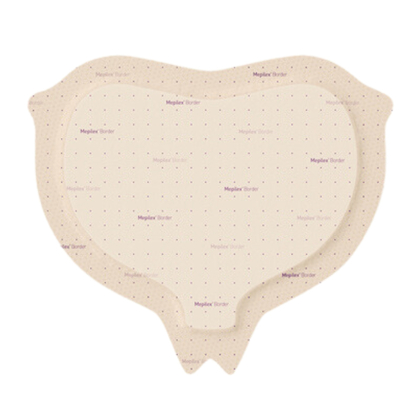 MOLNLYCKE Mepilex Border Sacrum Ag 23x23cm Obvaz k použití kolem křížové kosti, 5ks