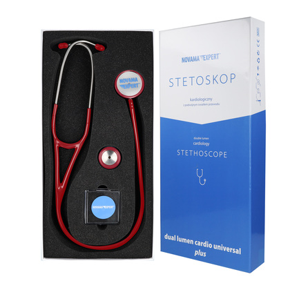 Novama Expert Kardiologický Stetoskop bordový